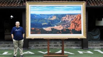 Tersenyum Teduh dengan Karya Lukisan Indah Grand Canyon Berukuran Fantastis, SBY Jadi Trending Twitter