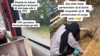 Kehilangan sejak Bayi, Wanita Ini Menangis Bersimpuh di Nisan Kali Pertama ke Makam Ayah