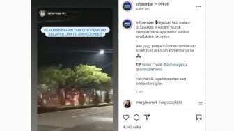 Viral Aksi Balap Liar di Jember Berakibat Kecelakaan Beruntun