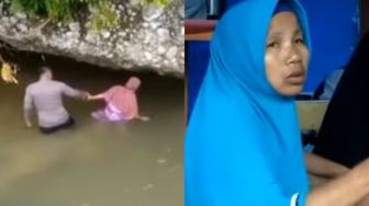 Nyesek! Ibu Ini Susuri Sungai Bersama Tim Sar Cari Anaknya yang Hanyut