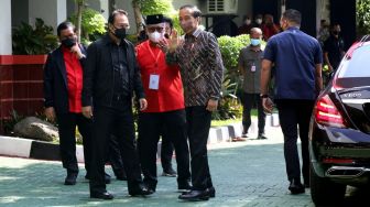 Ulang Tahun ke-61, Presiden Jokowi Hadiri Rakernas PDIP di Jakarta Selatan