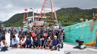 Kapal Asing Berbendera Vietnam Kedapatan Curi Ikan di Laut Natuna