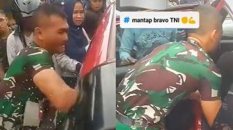 Sekali Hantam Anggota TNI Ini Pecahkan Kaca Mobil Demi Selamatkan Bayi, Warganet Colek Jenderal Andika Perkasa