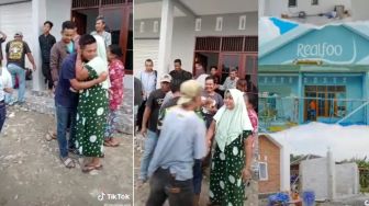 Rumahnya Selesai Direnovasi, Tangisan Ibu Pratama Arhan Pecah Saat Berpisah dengan Para Pekerja Bangunan