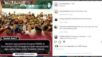 Kunjungan Jokowi ke Samarinda, Warga Kota Tepian di Convention Hall Nyanyi Selamat Ulang Tahun: Presiden Tercinta