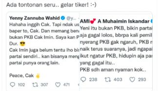 Cak Imin dan Yenny Wahid Saling Sikut di Twitter, Ternyata ini Penyebabnya
