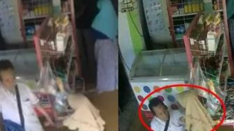 Bejat! Pria di Gresik Lakukan Pelecehan Seksual ke Bocah Kecil Depan Toko Kelontong, Aksinya Terekam CCTV