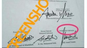 CEK FAKTA: Benarkah Anies Baswedan Tanda Tangani Kontrak untuk Memimpin Jakarta dengan Syariat Islam?
