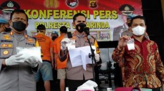 Polresta Samarinda Sita Sabu Dibungkus Pakai Kemasan Kopi Seberat 1.004,4 Gram Bruto dari Tangan Wandi