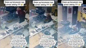 Terekam CCTV, Karyawan Diduga Tuang Sendiri Minyak Goreng Lalu Pura-pura Jatuh, Publik: Cocok Main Sinetron!
