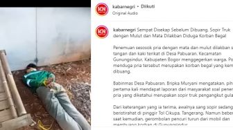 Diduga Korban Begal, Sopir Truk dengan Mulut Dilakban dan Kaki Tangan Diikat Dibuang di Bogor, Publik: Merinding