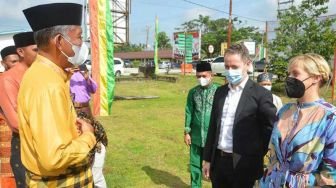 Momen The Netherland Cadastre Cek Langsung Proses PTSL di Muara Kelantan Siak