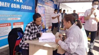 Booth Registrasi MyPertamina di Sukabumi Mulai Didatangi Warga