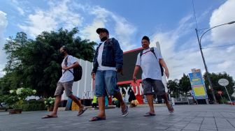 Jalan Terjal Tuntut Keadilan, 3 Warga Lumajang Jalan Kaki ke Jakarta Demi Temui Presiden Jokowi Tiba di Purwokerto