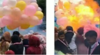 Viral! Tragedi Balon Hidrogen Meledak di Acara Perpisahan, Siswa Berhamburan