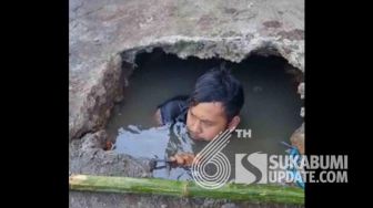 Bongkar Drainase, Petugas Temukan Biang Kerok Banjir Jalan Nasional Sukabumi-Bogor di Parungkuda