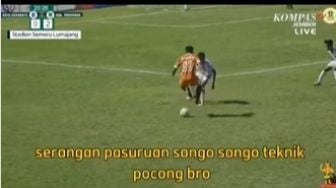 Viral Teknik 'Pocong' saat Laga Kabupaten Pasuruan vs Kota Surabaya, Warganet: Mengalahkan Skill Ronaldinho