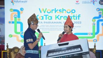 Sandiaga Uno Semangati Remaja Sebatang Kara di Padang, Dukung Jadi Pemusik Hebat