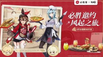 Kolaborasi Genshin Impact x Pizza Hut Cuma Eksklusif di Cina Saja