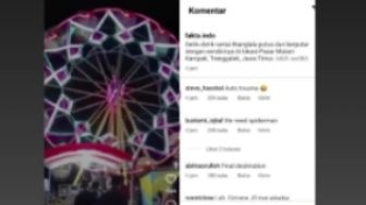 Viral! Detik-Detik Rantai Bianglala Putus di Pasar Malam Kampak Trenggalek, Tak Bisa Berhenti Berputar