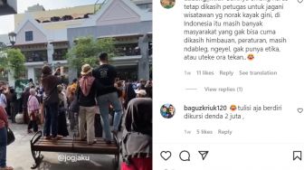 Berkunjung ke Jogja, Wisatawan Diduga Tak Sopan dan Tak Punya Tata Krama, Naik Kursi Fasilitas Umum