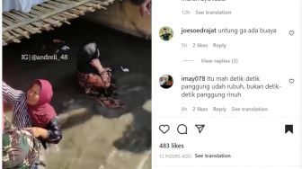 Ibu-ibu Tercebur Kali Saat Asyik Dangdutan di Resepsi Pernikahan, Teriak Histeris Sampai Tamu Undangan Berhamburan