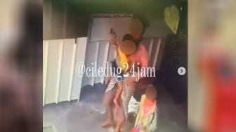 Gendong Bayi dan Bawa Anak Kecil, Aksi Wanita Bobol Kedai Kopi Terekam CCTV