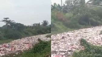 Beredar Video Tumpukan Sampah di Aliran Sungai, Warga Keluhkan Bau Tidak Sedap