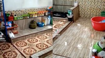 Viral Potret Dapur Lesehan, Kompor dan Tempat Cuci Serba Jongkok