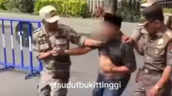 Viral Pria Onani di Kawasan Jam Gadang Bukittinggi Ditangkap Satpol PP, Ternyata ODGJ