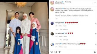 Sudah Bercerai, Olla Ramlan Tetap Rayakan Idul Adha dengan Aufar Hutapea, Netizen Doakan Rujuk