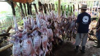 Warga Satu Kampung di Garut Berkurban 800 Domba, Helmi Budiman Acungkan Jempol