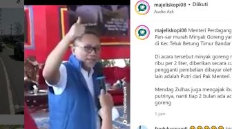 Viral Mendag Zulkifli Hasan Gratiskan Minyak Goreng Kita di Bandar Lampung: Tapi Nanti Pilih Putri Ya