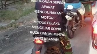 Viral, Tentara Gadungan Palak Pengendara Truk di Palembang Minta Uang Keamanan