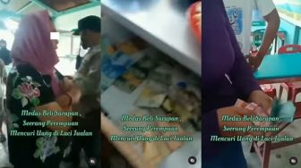 Sat Set! Modus Beli Sarapan, Emak-emak Gasak Rp 1 Juta dari Laci Warung Makanan, Auto Mewek Saat Diciduk