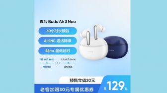 Realme Perkenalkan Buds Air 3 Neo, Dilengkapi Dolby Atmos