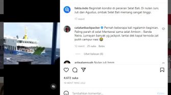 Kapal Terombang-ambing di Perairan Selat Bali, Warganet Ramai Singgung Zat Putih