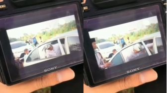 Momen Kocak Kepala Pengantin Pria Kejepit Kaca Mobil, Warganet: Malah Komedi