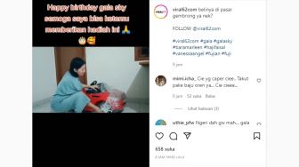 Tiara Marleen Beri Kado Gala Sky Mobil Mainan Warna Merah: Belinya di Pasar Gembrong ya Nek?
