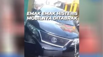 Emak-emak Histeris Mobil Hancur saat Parkir di Jalan: Wajar Ibu Itu Nangis, Kalo Ketawa Kita Bingung