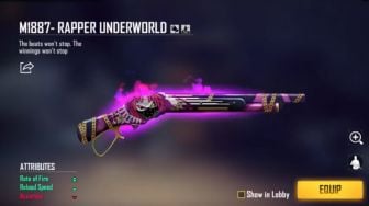 Ada Gun Skin M1887 Rapper Underworld, Ini 24 Kode Redeem FF 19 Juli 2022