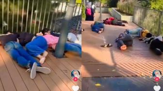 Viral ABG Bergelimpangan Tidur di Trotoar Dukuh Atas-Sudirman, Diduga Dampak Fenomena 'SCBD'