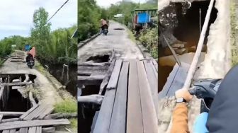 Viral Penampakan "Jalan Sakaratul Maut" di Indragiri Hilir, Publik Colek Presiden Jokowi