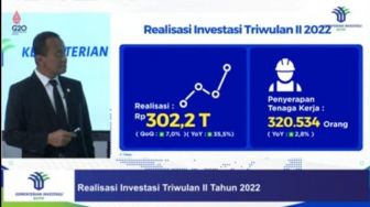 Realisasi Investasi Triwulan II 2022 Capai Rp 302,2 Triliun