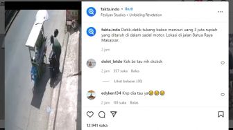 Ya Ampun, Tukang Bakso Ini Curi Uang Rp 3 Juta di Dalam Sadel Motor, Tutupi Aksinya Pakai Gerobak