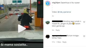 Viral Emak-emak Nyasar Masuk Gerbang Tol Malang Pandaan