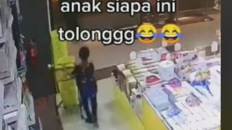 Bocah Terekam CCTV Bantu Susun Keranjang Belanja di Supermarket, Pengguna TikTok: Anak Siapa Ini?