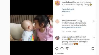 Rayyanza Sodorin Pipi Minta Dicium Thania Putri Ruben Onsu, Netizen: Bener-bener Titisan Raffi Ahmad