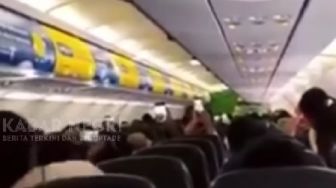 Viral Video Kondisi Kabin Pesawat Citilink yang Pilotnya Meninggal Dunia karena Serangan Jantung