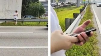 Seorang Suami Tega Tinggalkan Istri di Tol, Satu Pengendara Menyelamatkannya, Netizen: Makasih Sudah Tolong Dia